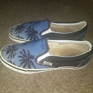 Vans Slip On Vintage Boys Size 6 Palm Tree Print